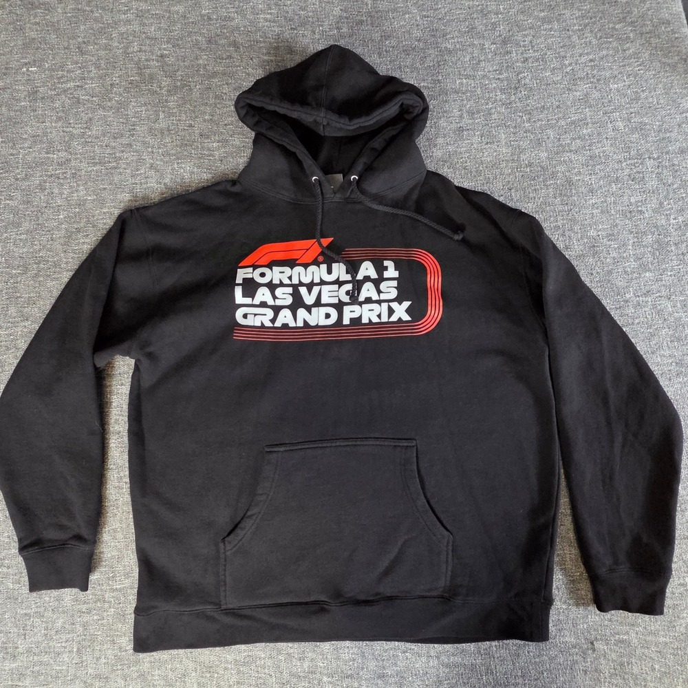 Formula 1 Las Vegas Grand Prix Hoodie Mens XL Black F1 Racing Graphic IND4000C